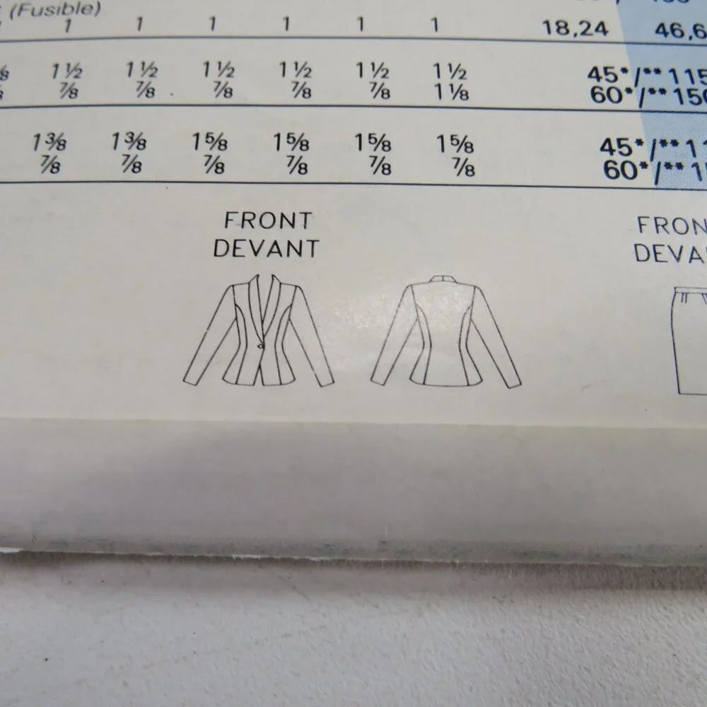 Butterick 3088 -785 Sewing Pattern Easy Jacket, Skirt, Top
